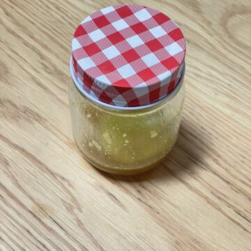 Salad dressing in jar