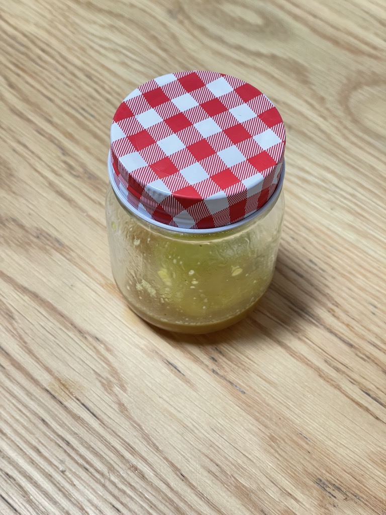 Salad dressing in jar