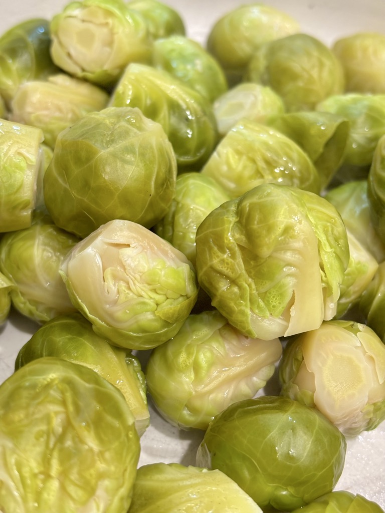 Steamed brussel sprouts